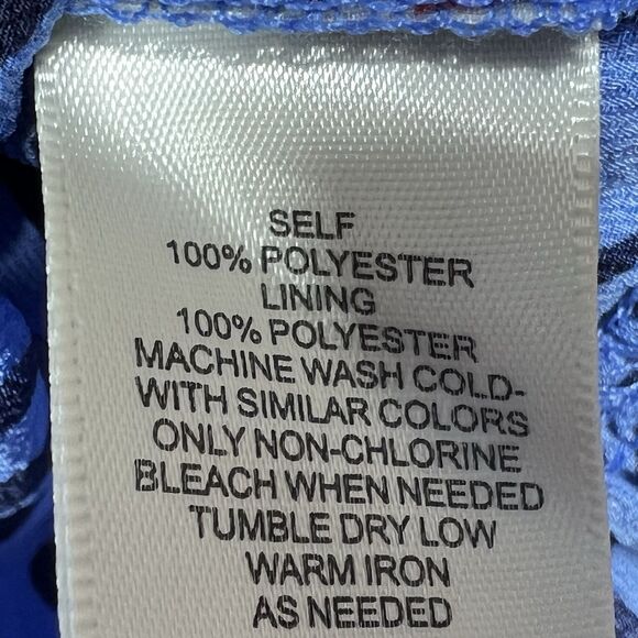 Eliza J Dress 20W Periwinkle Blue Animal Print Zebra Stripe Ruffle Sleeve Dress - Picture 12 of 13